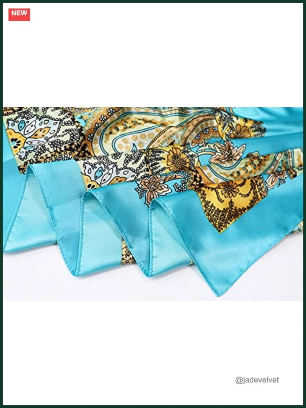 Satin Square Scarf for Women, 35x35 Silk Feel Hair Wrap, Headscarf & Neck